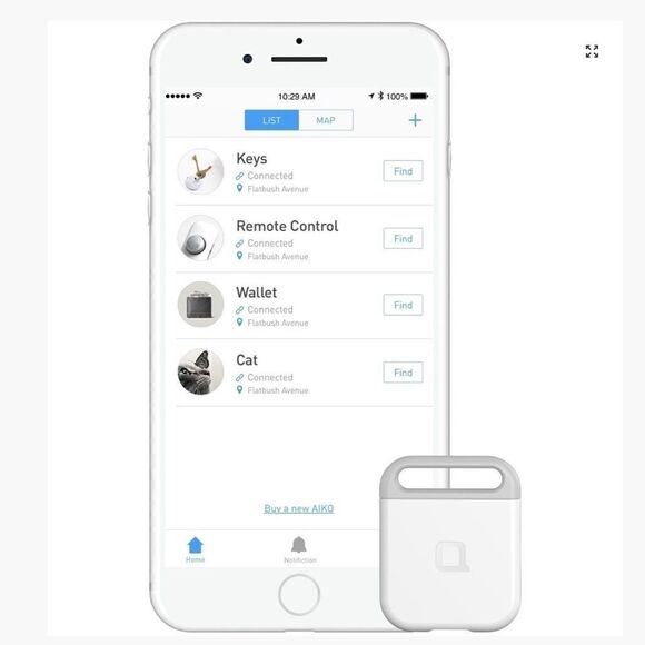 NONDA AIKO RECHARGEABLE WIRELESS FINDER FOR KEYS, PETS; PERSONAL TRACKING DEVICE - Picture 2 of 8
